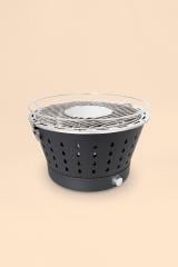 Holzkohlegrill mit Ventilator